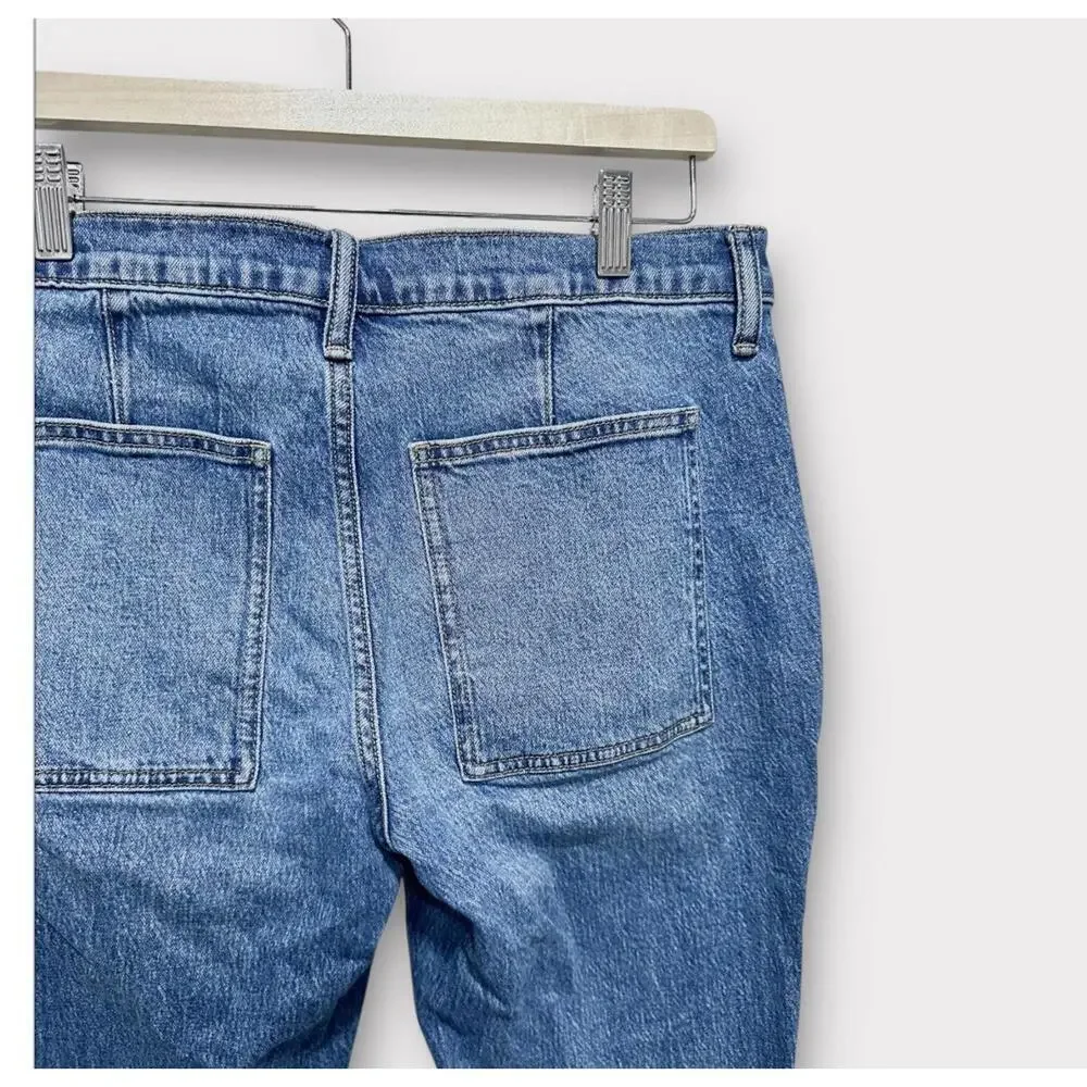 J.Crew Womens Jeans Denim Blue Medium Wash Cropped Pockets Zipper Size 29